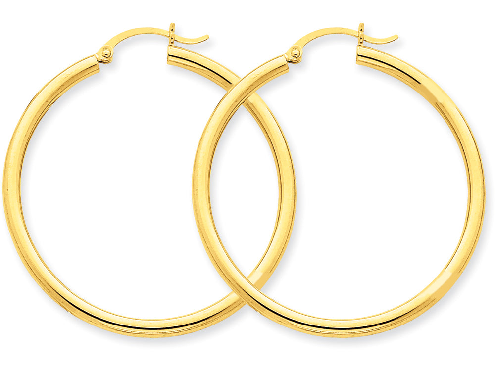 FJC Finejewelers 14k Yellow Gold Polished 2.5mm Round Hoop Earrings