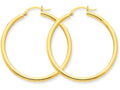 FJC Finejewelers 14k Yellow Gold Polished 2.5mm Round Hoop Earrings