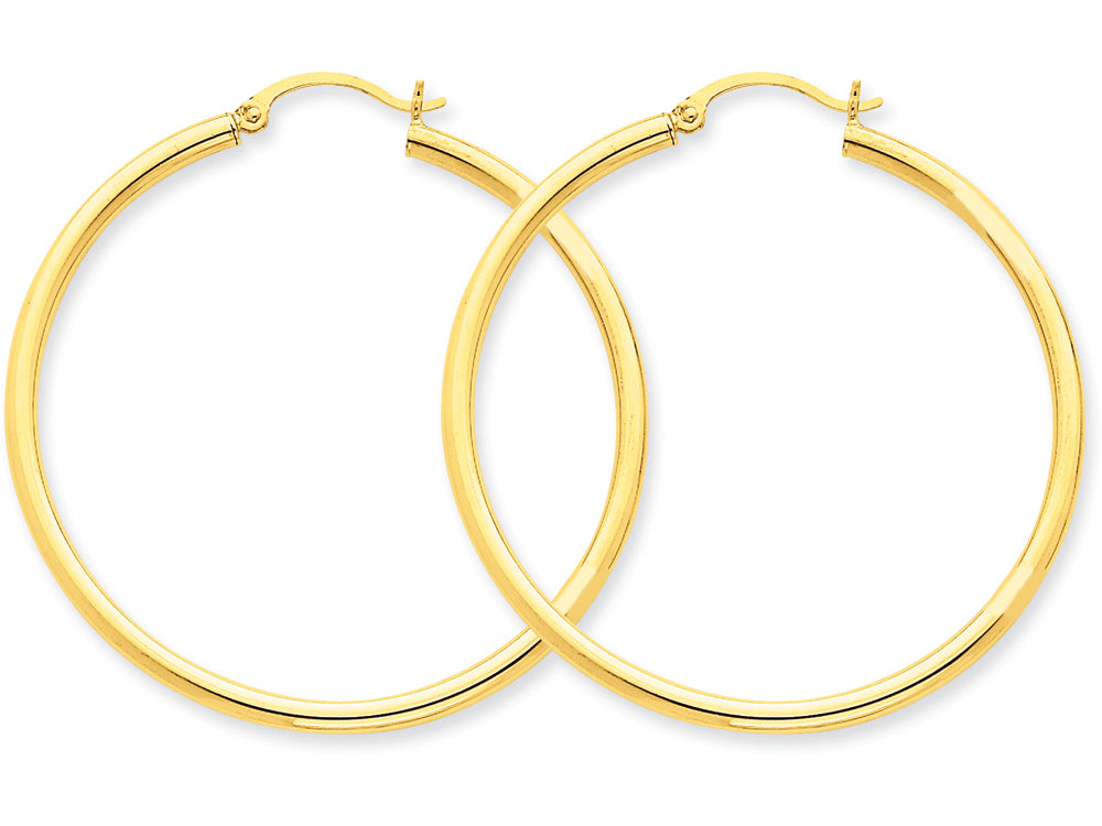 FJC Finejewelers 14k Yellow Gold Polished 2.5mm Round Hoop Earrings