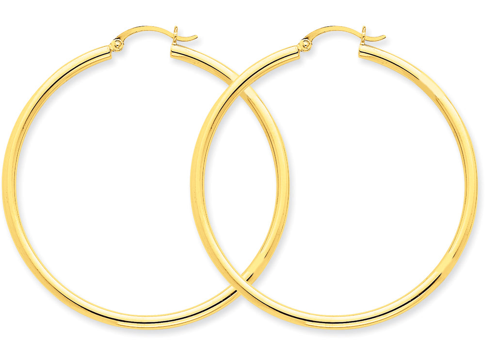 FJC Finejewelers 14k Yellow Gold Polished 2.5mm Round Hoop Earrings