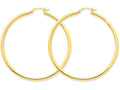 FJC Finejewelers 14k Yellow Gold Polished 2.5mm Round Hoop Earrings