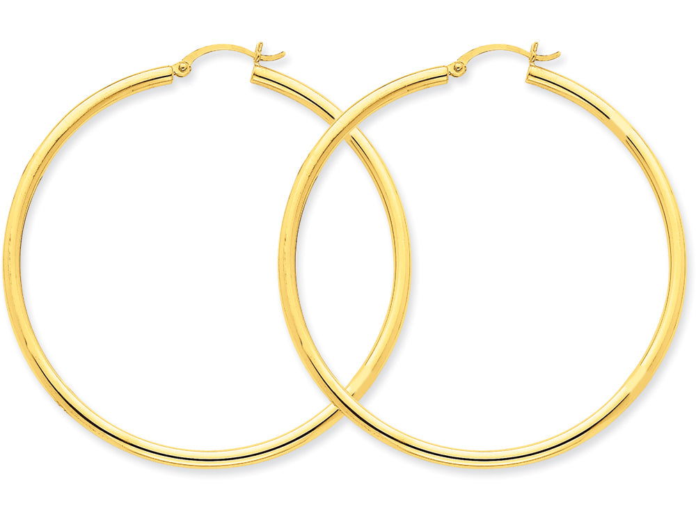 FJC Finejewelers 14k Yellow Gold Polished 2.5mm Round Hoop Earrings