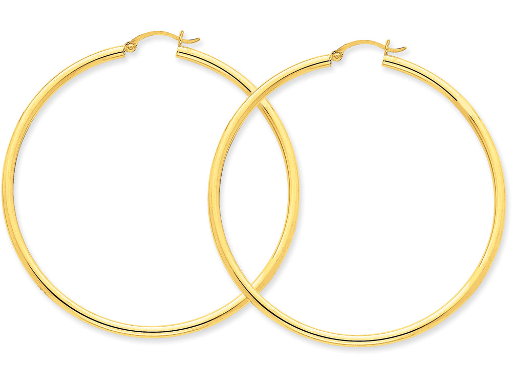 FJC Finejewelers 14k Yellow Gold Polished 2.5mm Round Hoop Earrings