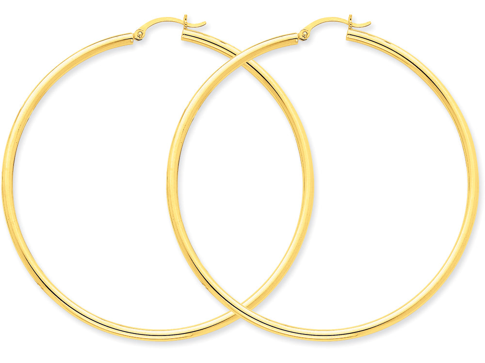 FJC Finejewelers 14k Yellow Gold Polished 2.5mm Round Hoop Earrings