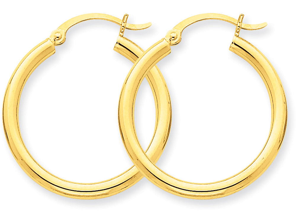 FJC Finejewelers 14k Yellow Gold Polished 2.5mm Round Hoop Earrings