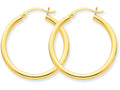 FJC Finejewelers 14k Yellow Gold Polished 2.5mm Round Hoop Earrings