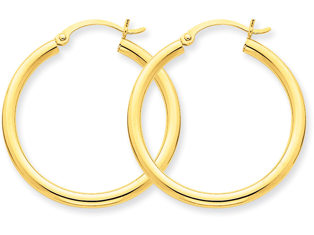 FJC Finejewelers 14k Yellow Gold Polished 2.5mm Round Hoop Earrings