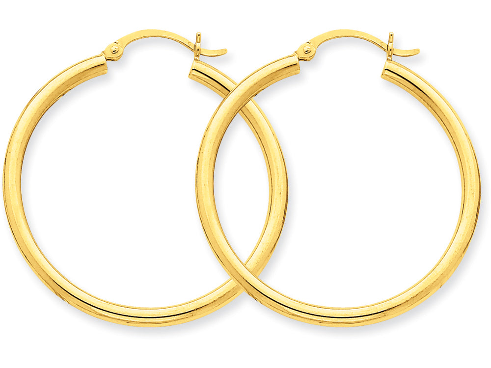 FJC Finejewelers 14k Yellow Gold Polished 2.5mm Round Hoop Earrings