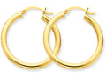 FJC Finejewelers 14k Yellow Gold Polished 3mm Round Hoop Earrings