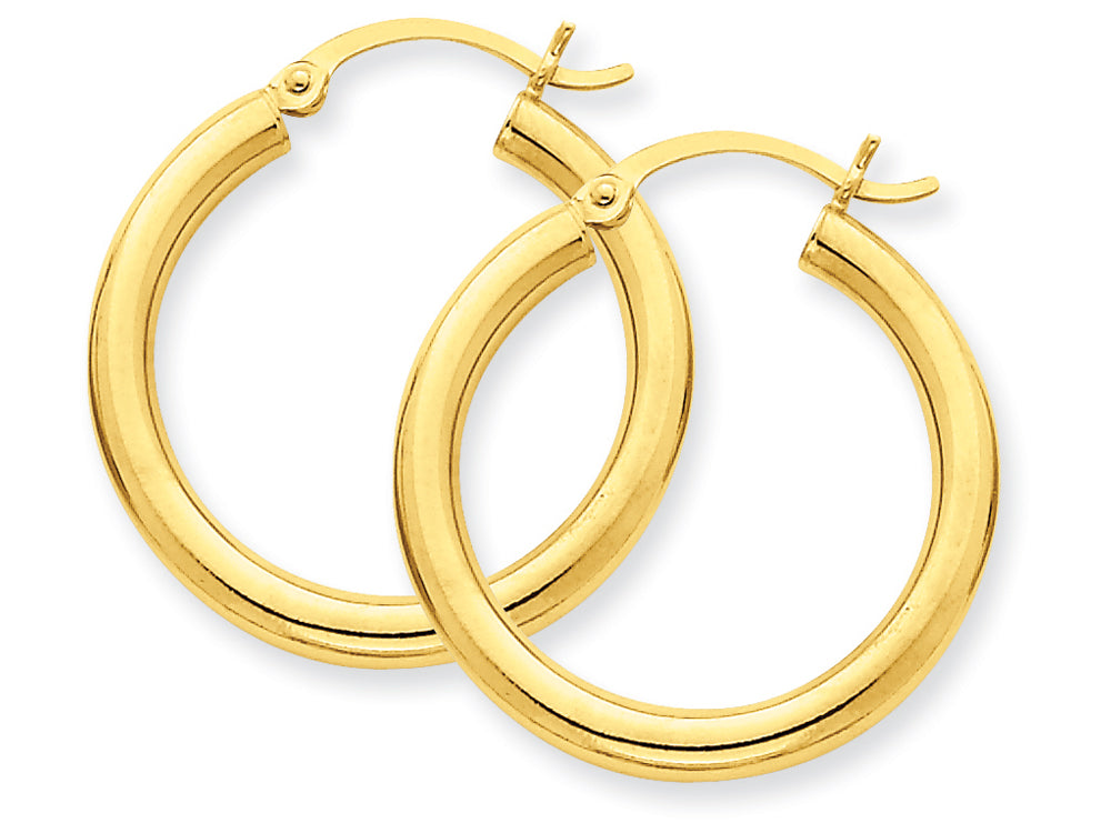 FJC Finejewelers 14k Yellow Gold Polished 3mm Round Hoop Earrings