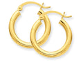 FJC Finejewelers 14k Yellow Gold Polished 3mm Round Hoop Earrings
