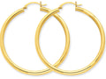 FJC Finejewelers 14k Yellow Gold Polished 3mm Round Hoop Earrings