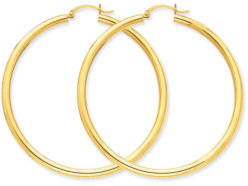 FJC Finejewelers 14k Yellow Gold Polished 3mm Round Hoop Earrings