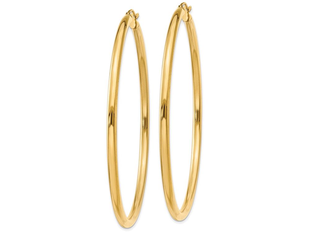 FJC Finejewelers 14k Yellow Gold Polished 3mm Round Hoop Earrings