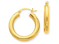FJC Finejewelers 14k Yellow Gold Polished 4mm X 25mm Tube Hoop Earrings