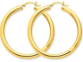FJC Finejewelers 14k Yellow Gold Polished 4mm X 45mm Tube Hoop Earrings