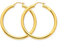 FJC Finejewelers 14k Yellow Gold Polished 4mm X 50mm Tube Hoop Earrings