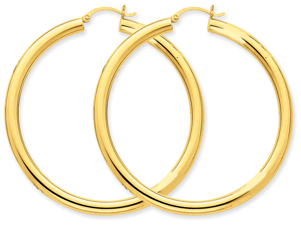 FJC Finejewelers 14k Yellow Gold Polished 4mm X 55mm Tube Hoop Earrings