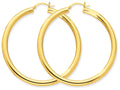 FJC Finejewelers 14k Yellow Gold Polished 4mm X 55mm Tube Hoop Earrings
