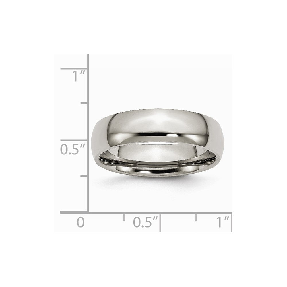 Chisel Titanium 6mm Polished Wedding Band