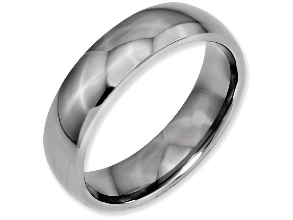 Chisel Titanium 6mm Polished Wedding Band