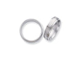 Chisel Titanium Ridged Edge 6mm Brushed And Polished Wedding Band