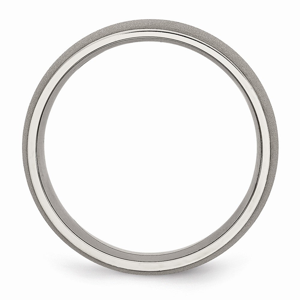 Chisel Titanium Stone Finish 7mm Wedding Band