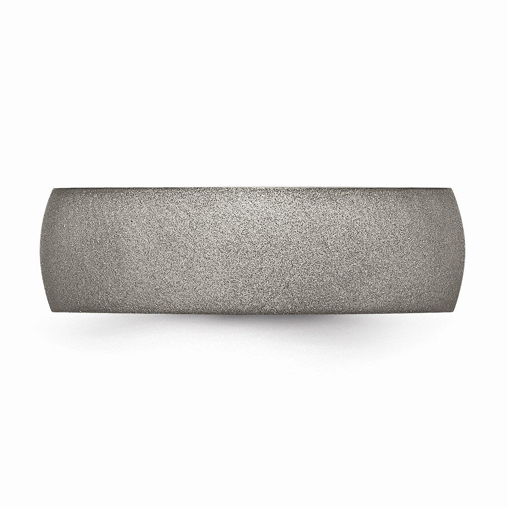 Chisel Titanium Stone Finish 7mm Wedding Band