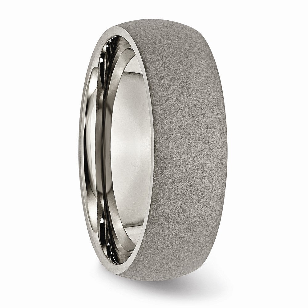 Chisel Titanium Stone Finish 7mm Wedding Band