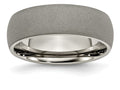 Chisel Titanium Stone Finish 7mm Wedding Band