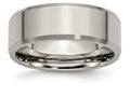 Chisel Titanium Beveled Edge 8mm Brushed And Polished Wedding Band