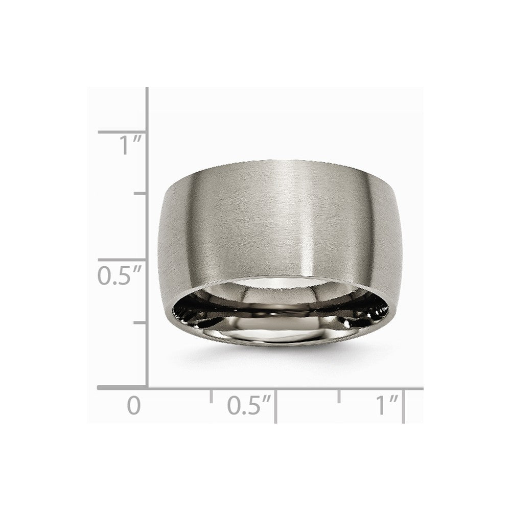Chisel Titanium 12mm Brushed Wedding Band