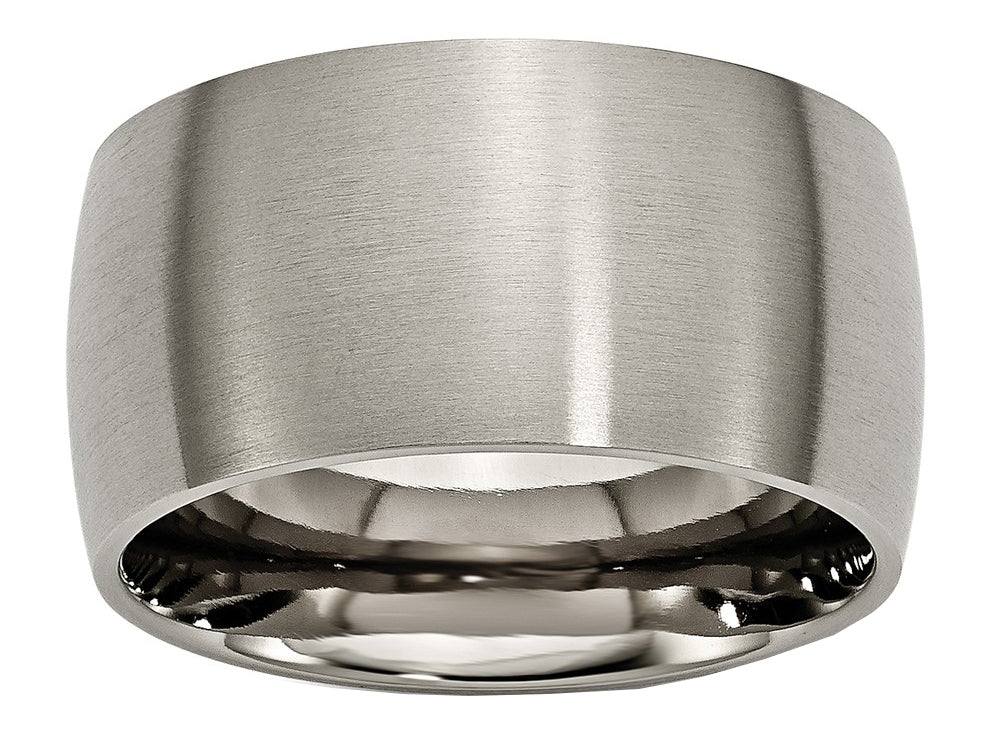 Chisel Titanium 12mm Brushed Wedding Band