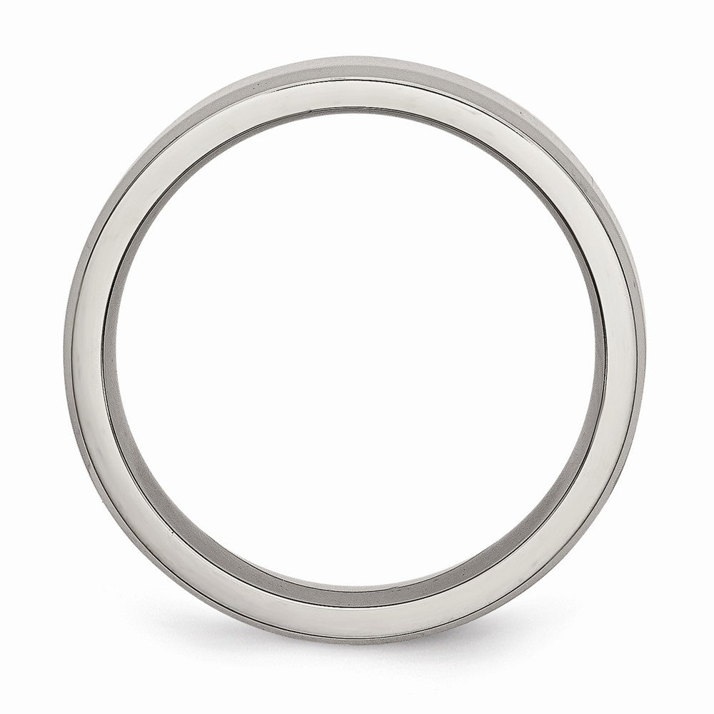 Chisel Titanium Beveled Edge 6mm Polished Wedding Band