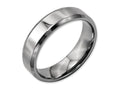 Chisel Titanium Beveled Edge 6mm Polished Wedding Band
