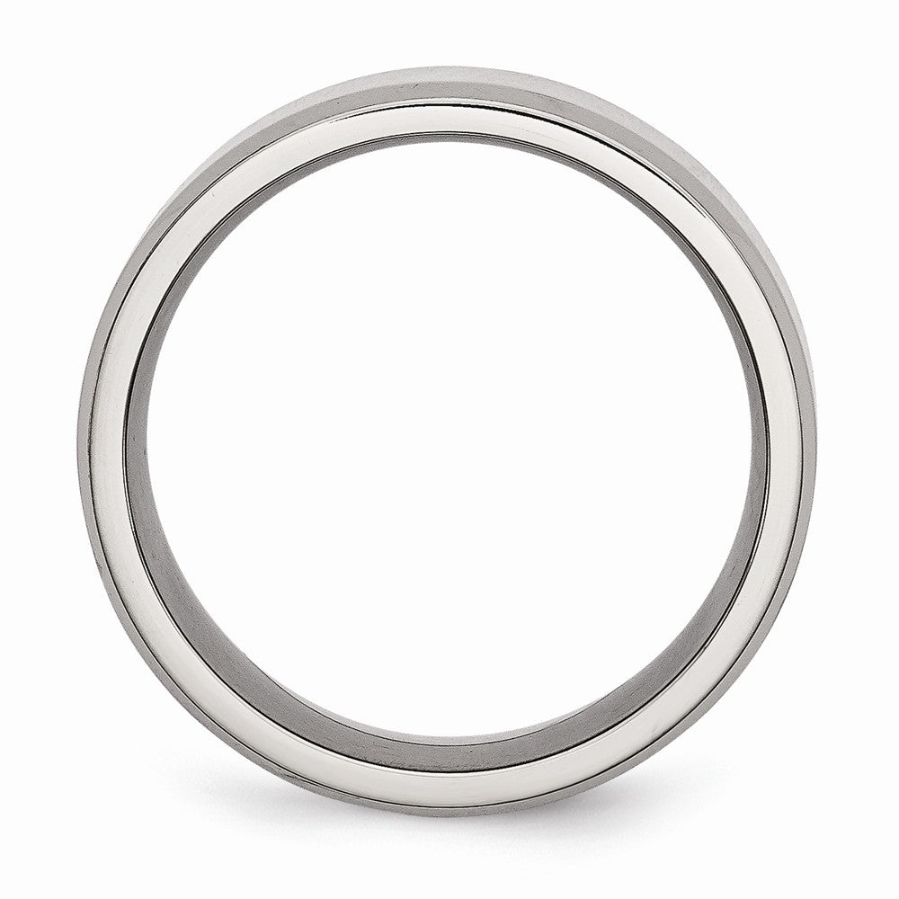Chisel Titanium Beveled Edge 8mm Polished Wedding Band
