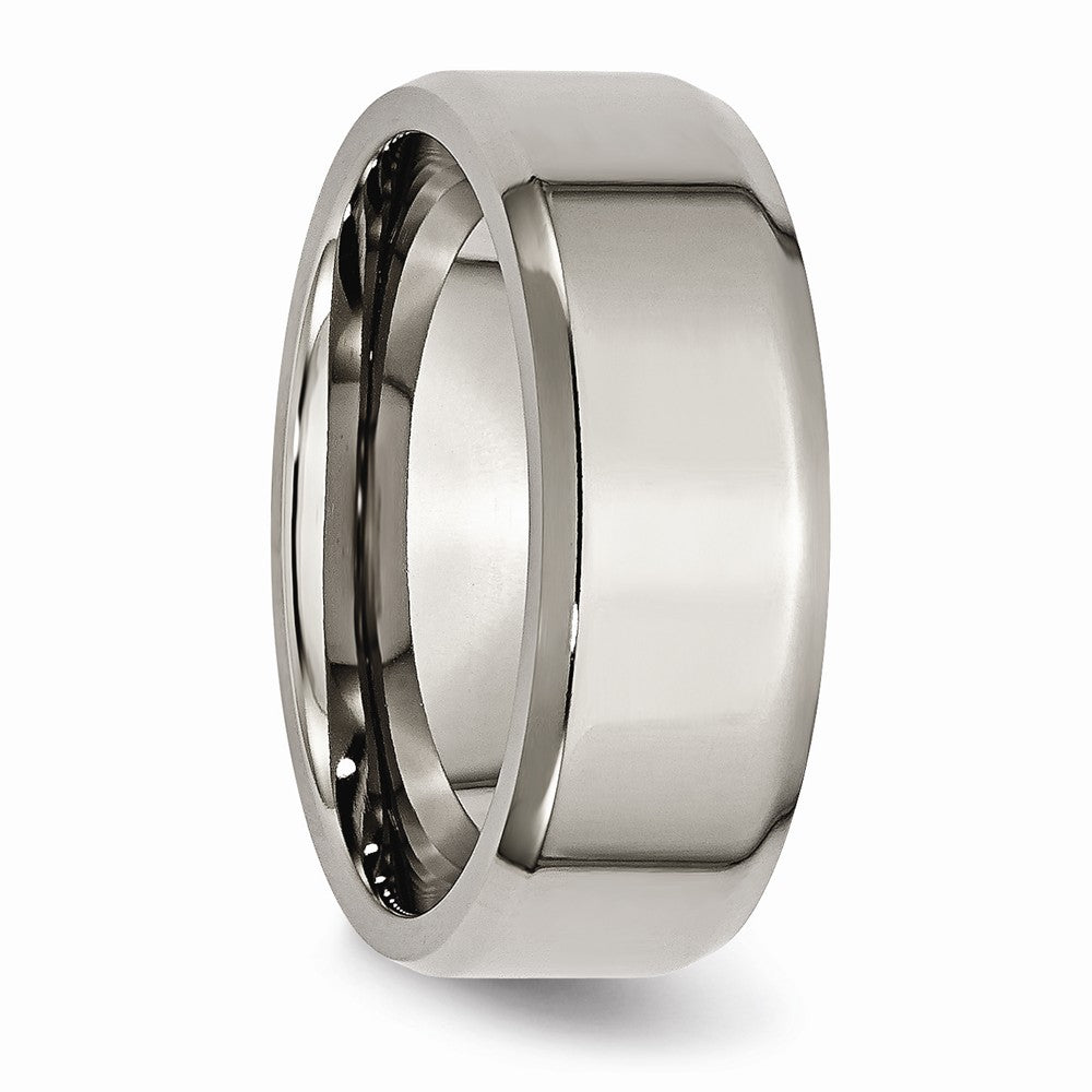 Chisel Titanium Beveled Edge 8mm Polished Wedding Band