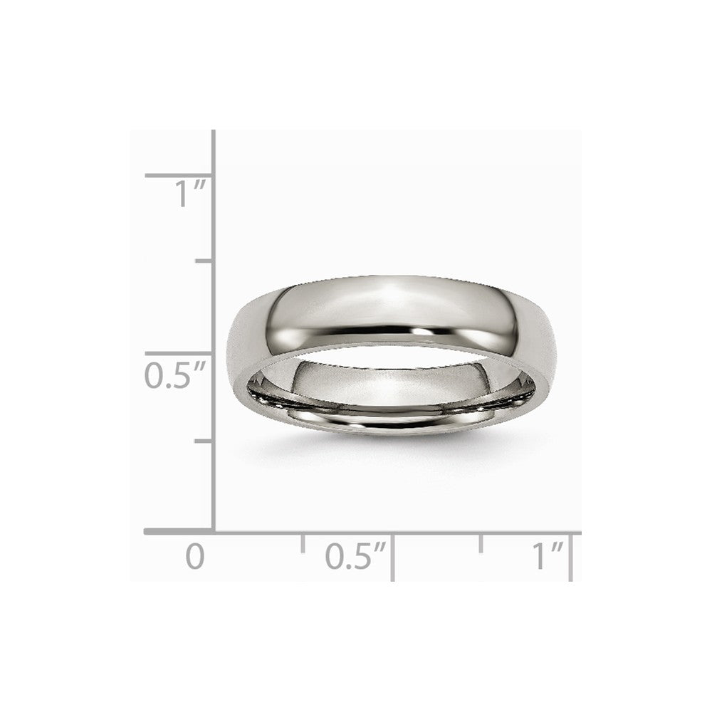 Chisel Titanium 5mm Polished Wedding Band