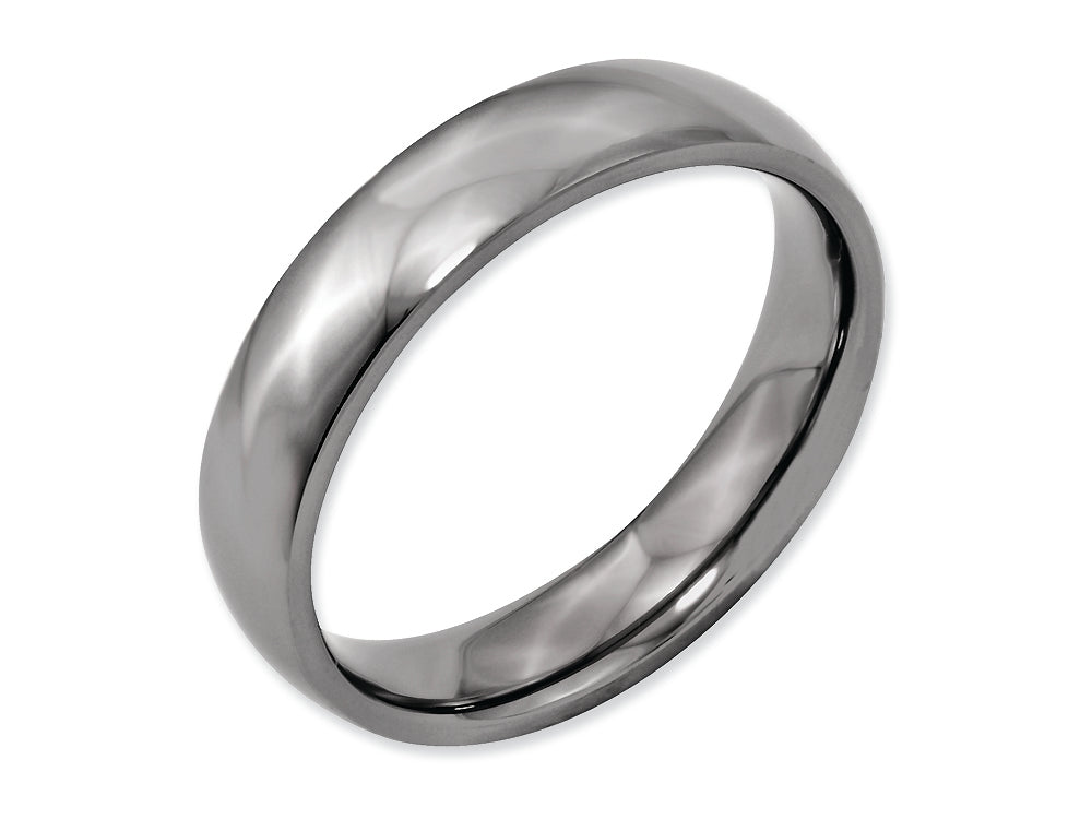Chisel Titanium 5mm Polished Wedding Band