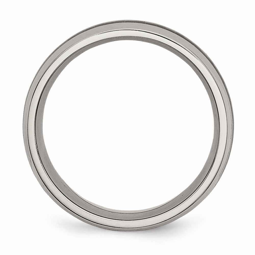Chisel Titanium Black Carbon Fiber 8mm Polished Wedding Band