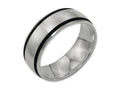 Chisel Titanium Black Rubber 8mm Brushed Wedding Band