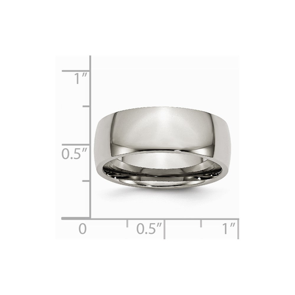 Chisel Titanium 8mm Polished Wedding Band