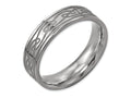 Chisel Titanium Flat Laser Etched Celtic Knot 6mm Polished Wedding Band