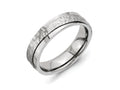 Chisel Titanium 6mm Ridged Edge Hammered And Polished Wedding Band