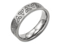 Chisel Titanium Flat Engraved Trinity Symbol Brushed 6mm Wedding Band
