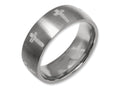 Chisel Titanium 8mm Laser Design Brushed Wedding Band