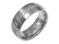 Chisel Titanium 8mm Laser Design Brushed Wedding Band