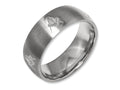 Chisel Titanium 8mm Laser Design Brushed Wedding Band