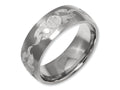Chisel Titanium 8mm Laser Design Brushed Wedding Band