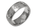 Chisel Titanium 8mm Laser Design Brushed Wedding Band